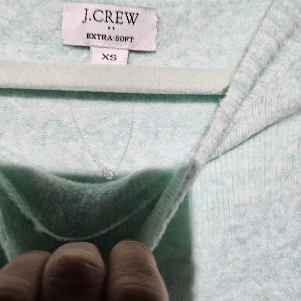 J. Crew Mint Green Extra-Soft Sweater EUC Size XSmall - Picture 2 of 4